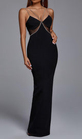 SLEEVELESS MAXI DRESS IN BLACK styleofcb