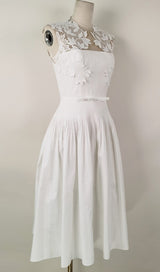 FLORAL EMBROIDERY MAXI DRESS IN WHITE styleofcb