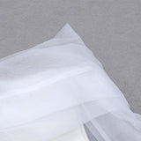 ONE-LINE SHOULDER-TOP TULLE DRESS IN WHITE styleofcb