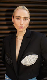 CROPPED OVERSIZED SPIRAL BLAZER styleofcb