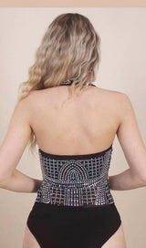 PEARL BODYCON BANDAGE BODYSUIT Clothing styleofcb