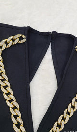 BANDAGE PARTY MINI DRESS IN BLACK styleofcb