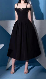 BANDAGE BACKLESS MAXI DRESS IN BLACK Dresses styleofcb