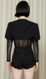 MESH CORSET TWO PIECES SUIT IN BLACK styleofcb