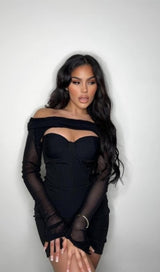 CUT OUT BODYCON MINI DRESS IN BLACK Dresses styleofcb