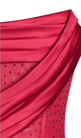 HOLLY RED CRYSTALLIZED CORSET HIGH SLIT SATIN GOWN prom gown styleofcb