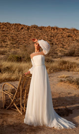 PUFFY SLEEVES WEDDING GOWN IN WHITE MAXI BANDAGE DRESSES & GOWNS styleofcb