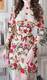 FLOWER EMBROIDERY THREADWORK MINI DRESS DRESS sis label