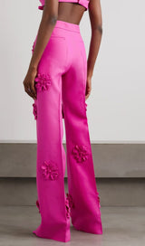STEREO FLOWER MID-RISE JEANS IN PINK styleofcb
