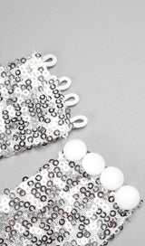 SEQUINN CUTOUT MAXI DRESS IN METALLIC DRESS styleofcb