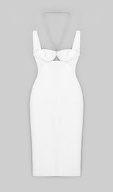 BANDAGE SLEEVELESS MIDI DRESS IN WHITE Dresses styleofcb