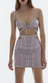 BANDAGE MINI DRESS IN BLUE Dresses styleofcb