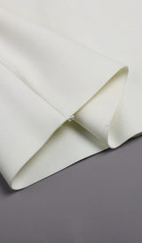 BANDAGE SOFT PLEATED MINI DRESS IN WHITE styleofcb