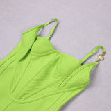 BANDAG MINI DRESS IN GREEN Dresses styleofcb