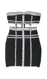 STRAPLESS MINI DRESS IN BLACK Dresses styleofcb