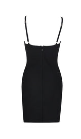 CRYSTAL IRIS EMBROIDERY MINI DRESS IN BLACK styleofcb