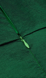 ONE SHOULDER RUCHED MIDI DRESS IN GREEN Dresses styleofcb