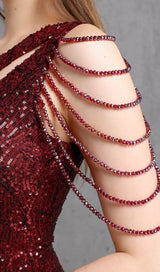 RED CUTOUT SEQUIN MAXI DRESS styleofcb