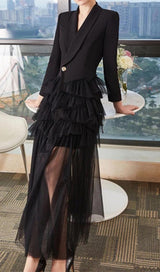 LONG SLEEVES MESH MIDI DRESS Dresses styleofcb