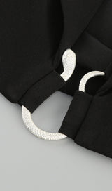 SNAKE BUCKLE WAISTBAND SUIT IN BLACK styleofcb