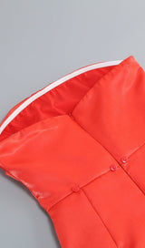 STRAPLESS BOWKNOT MINI DRESS IN RED Oh CICI