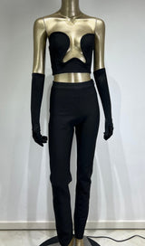 BANDAGE CUTOUT THREE PIECES SUIT IN BLACK styleofcb
