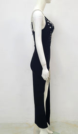 V NECK MAXI DRESS IN BLACK styleofcb