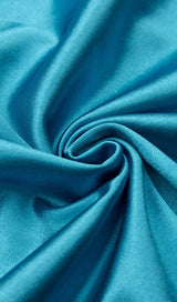 SATIN HIGH SPLIT HALTER NECK STRAPLESS DRESS IN MARINE BLUE styleofcb