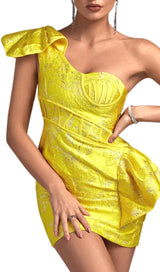 ONE SHOULDER MINI DRESS IN BLUE Dresses styleofcb