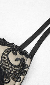 LACE BANDAGE JUMPSUIT IN BLACK styleofcb