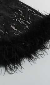 ONE SHOULDER SEQUIN MINI DRESS IN BLACK Dresses styleofcb