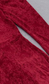 WINE RED CHINESE STYLE DARK GRAIN MINI DRESS styleofcb