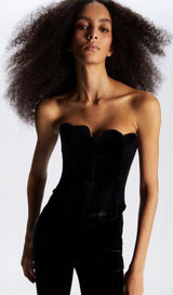 STRAPLESS CORSET CROPPED TOP IN BLACK Dresses styleofcb