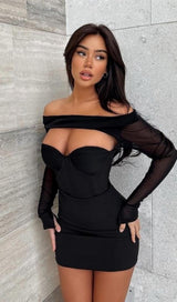 CUT OUT BODYCON MINI DRESS IN BLACK Dresses styleofcb