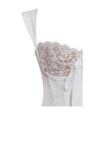WHITE LACE SATIN CORSET TOP styleofcb