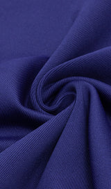 BANDAGE ONE NECK TIE LONG SLEEVE MINI DRESS IN PURPLE BLUE styleofcb