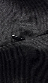 SQUARE NECK PUFF SLEEVE DRESS IN BLACK styleofcb