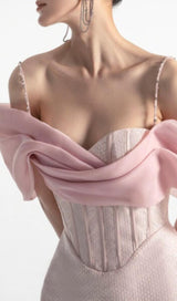 STRAP FISHBONE MINI DRESS IN PINK Dresses styleofcb