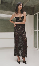 SLEEVELESS LACE MIDI DRESS IN BLACK Dresses styleofcb