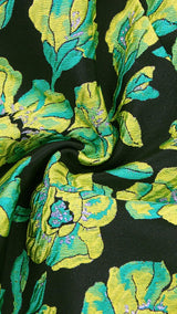 JACQUARD STRAPLESS MIDI DRESS IN GREEN Dresses styleofcb