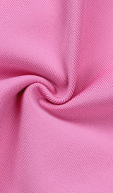 SQUARE SHOULDER CORSET MIDI DRESS IN PINK styleofcb