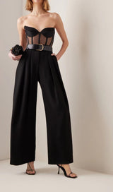 STRAPLESS FISHBONE TOPS IN BLACK Clothing styleofcb