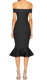 BODYCON STRAPLESS MIDI DRESS styleofcb