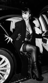 TWO-PIECE LACE BANDAGE MINI DRESS IN BLACK Dresses styleofcb