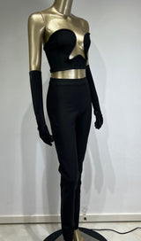 BANDAGE CUTOUT THREE PIECES SUIT IN BLACK styleofcb