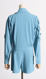 FLORAL EMBELLISHED ROMPER