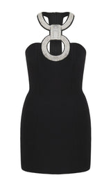 STRAPLESS MINI DRESS IN BLACK Dresses styleofcb XS BLACK