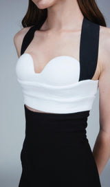 LACEUP TWO PIECE SUIT IN WHITE & BLACK Clothing styleofcb