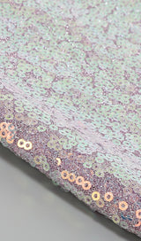 FEATHER SEQUIN MIDI DRESS IN PURPLE Dresses styleofcb