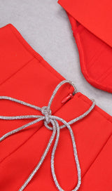 CORSET WIDE-LEGGED TWO-PIECE SUIT IN RED styleofcb